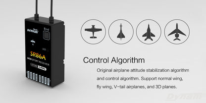 Detrum GAVIN-6C 6CH 2.4Ghz RC Transmitter w/ iStone SR86A Stabilizer Receiver