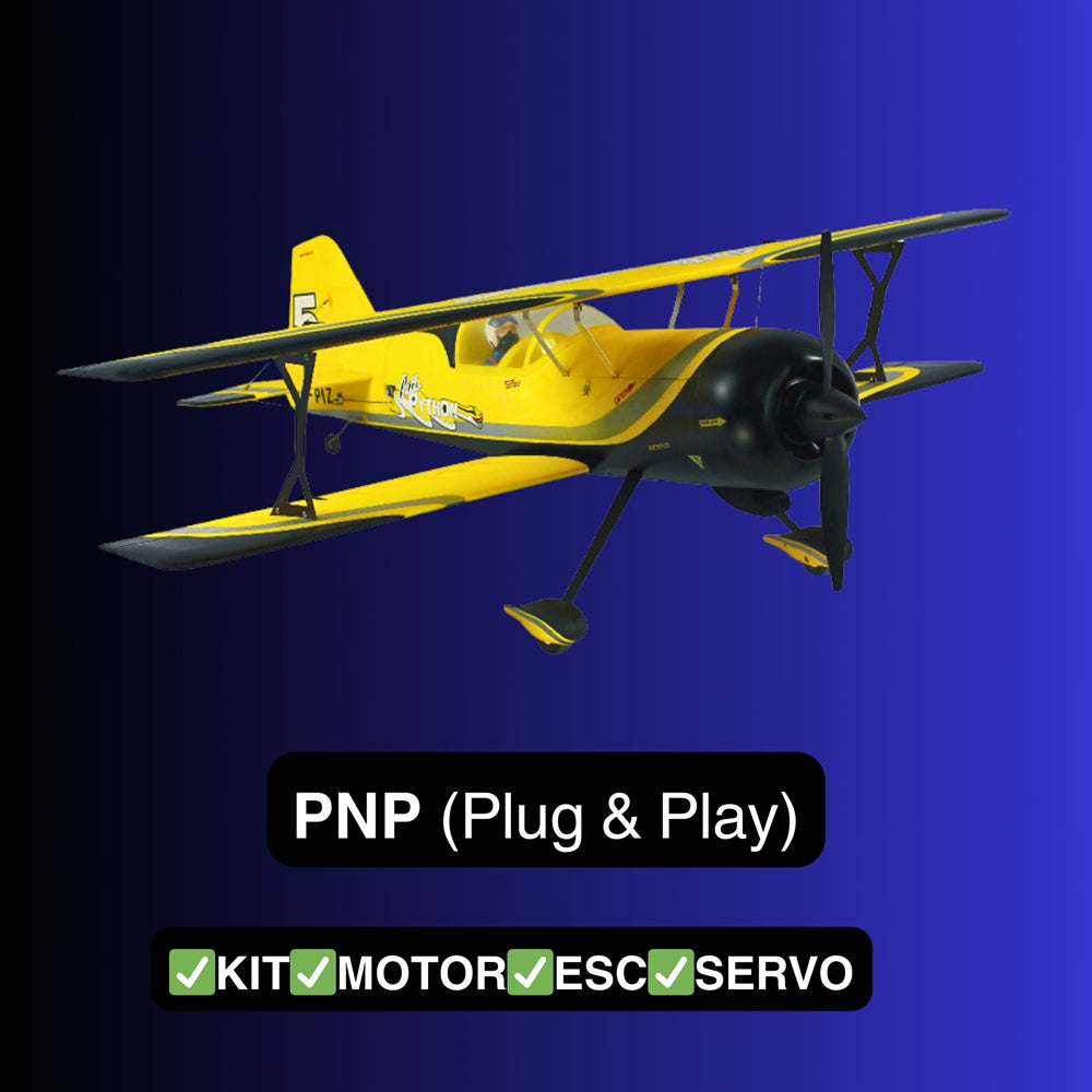 Dynam Pitts Python Model 12 Yellow 4S RC 3D Foam Aerobatic Sport Biplane