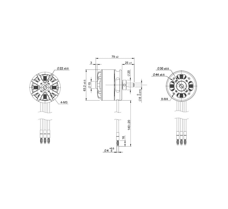 TomCat G110 6320-285KV Outrunner Motor for (110 Glow) Balsa EP Airplane