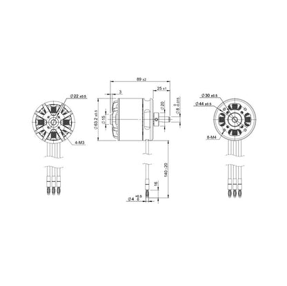 TomCat G160 6330-250KV Outrunner Motor for (160 Glow) Balsa EP Airplane