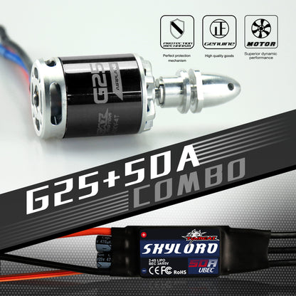 TomCat G25 3527-1140KV Motor w/ Skylord 50A ESC Combo Set