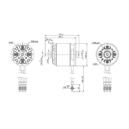 TomCat G52 5025-590KV Outrunner Motor for (52 Glow) Balsa EP Airplane