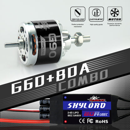 TomCat G90 5625-330KV Motor w/ Skylord 80A ESC Combo Set