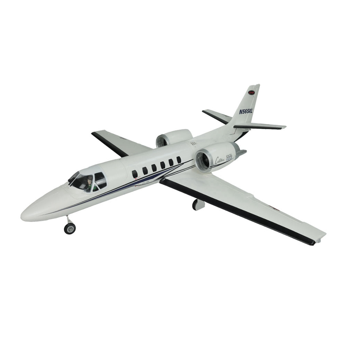 🌟🎉  Upgraded! Pre-Order Dynam Cessna 550 Turbo Jet V3 White 4S Twin 64mm RC EDF Jet w/ Flaps
